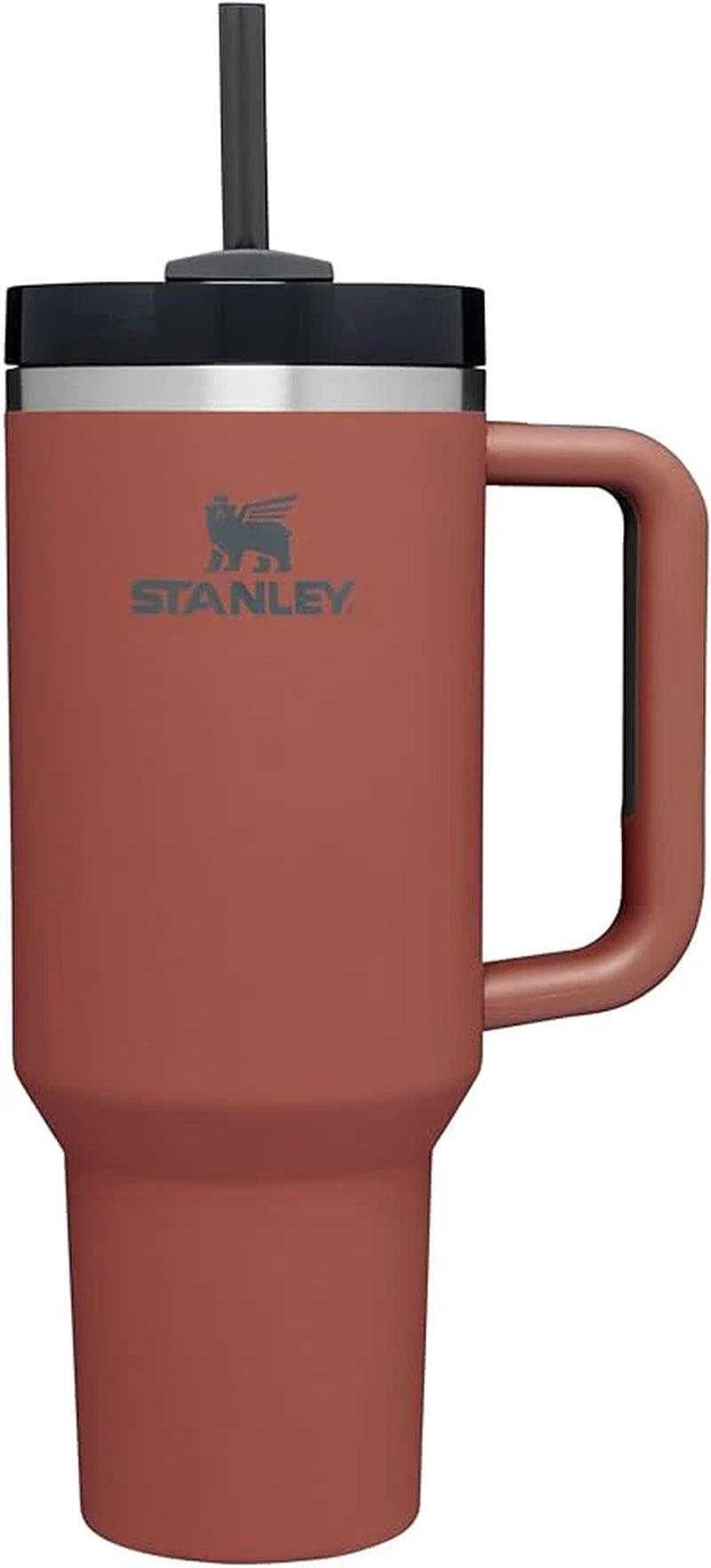 Stanley Quencher H2.0 Soft Matte Collection, Stainless Steel Vacuum Insulated Tumbler with Lid and Straw for Iced and Cold Beverages, Dune, 40 Oz